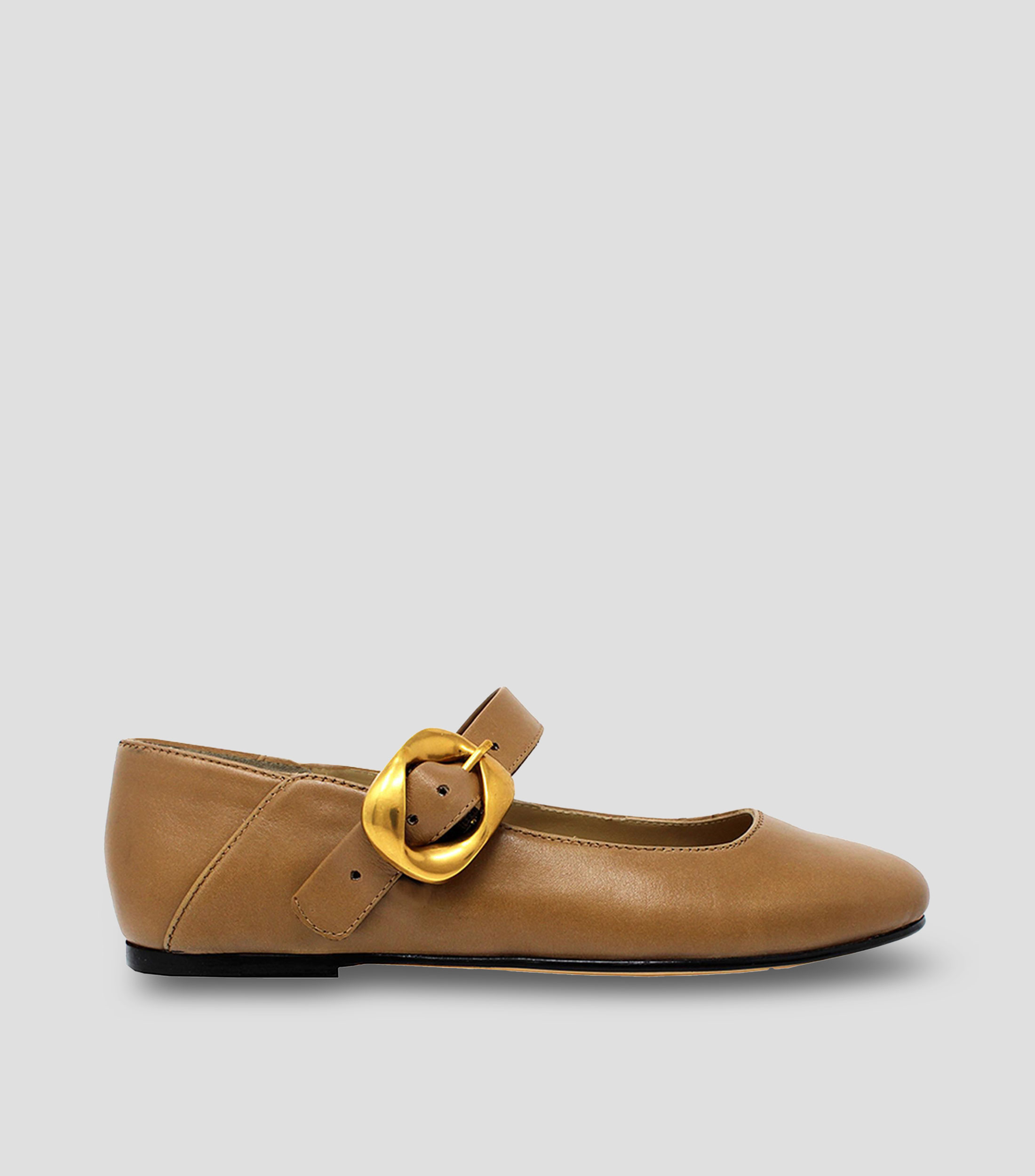 Flats en piel lisos Mujer